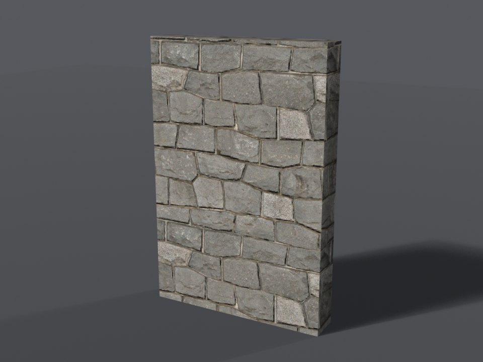 Fitted basalt wall