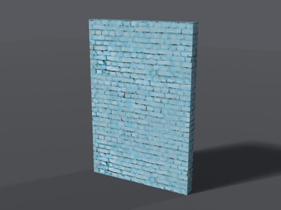 Painted brick wall