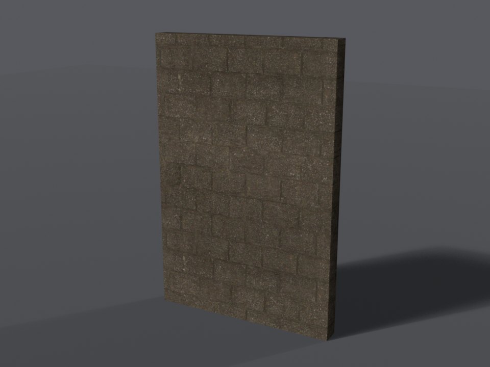 Cinder block wall