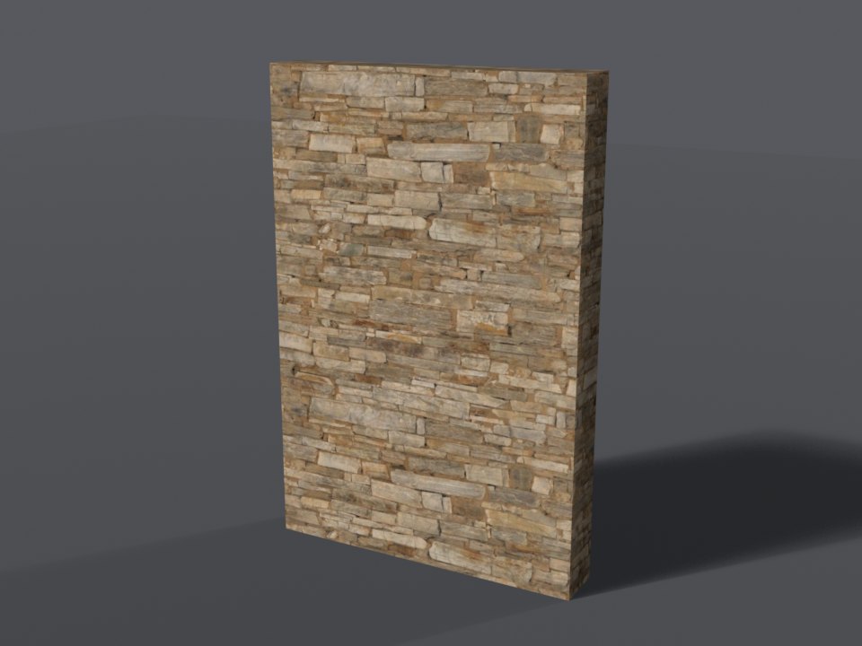 Dry-stacked stone wall
