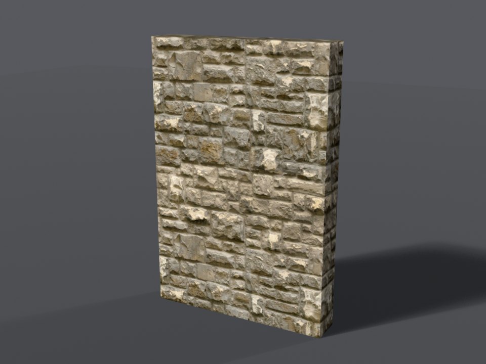 Rough stone block wall