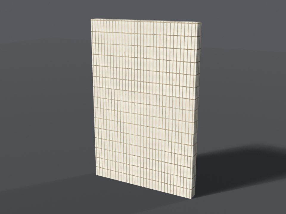 White tiled wall