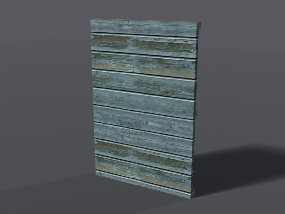 Painted plank wall