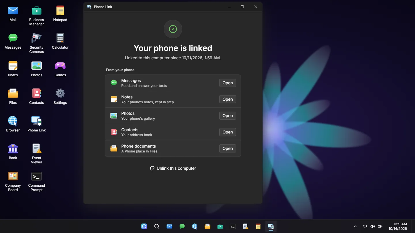 The Phone Link app
